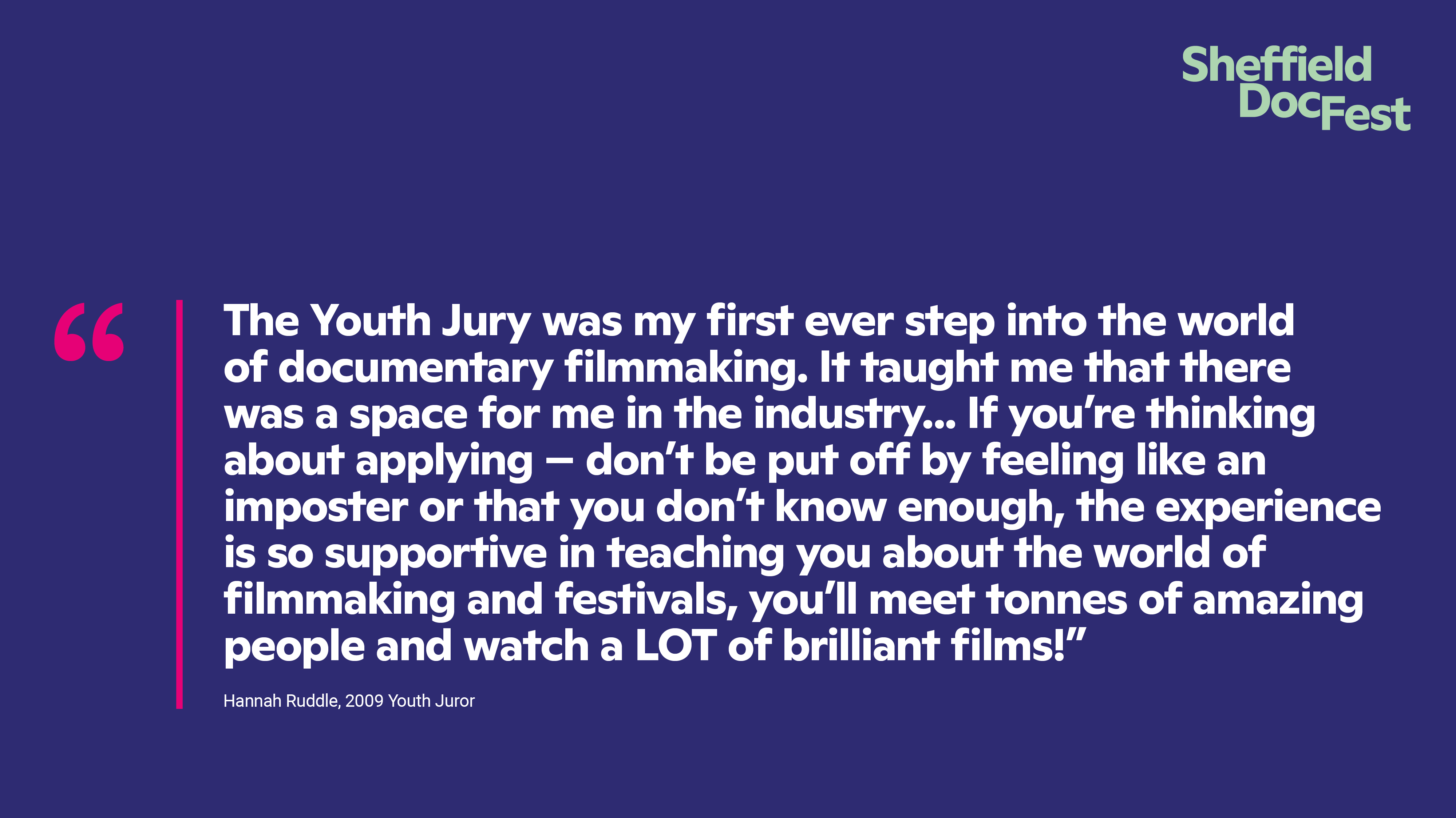 Youth Jury Is it for me? Sheffield DocFest